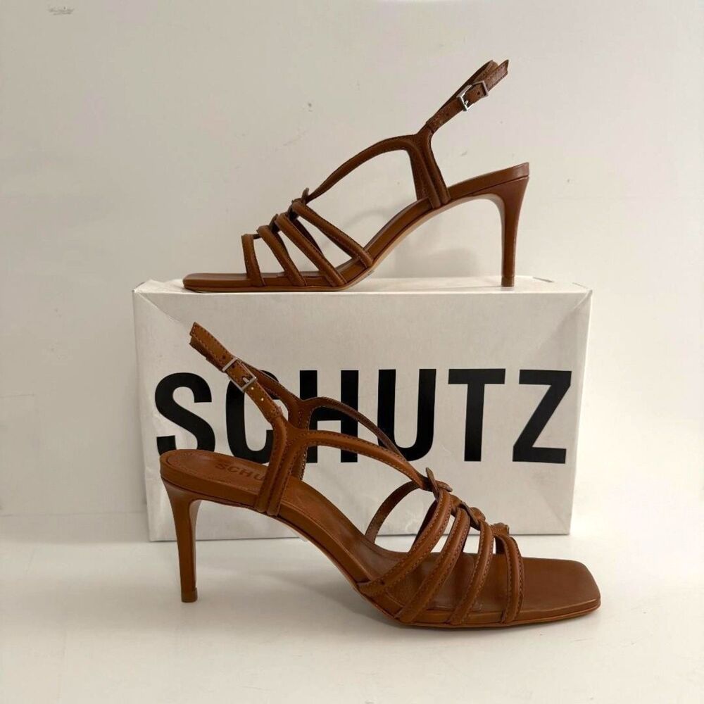 SCHUTZ Octavia Mid Brown Sandals, NEW! Size 9.5